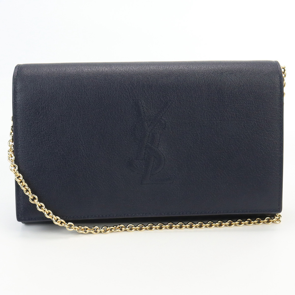 Saint Laurent Chain Wallet Leather Black
